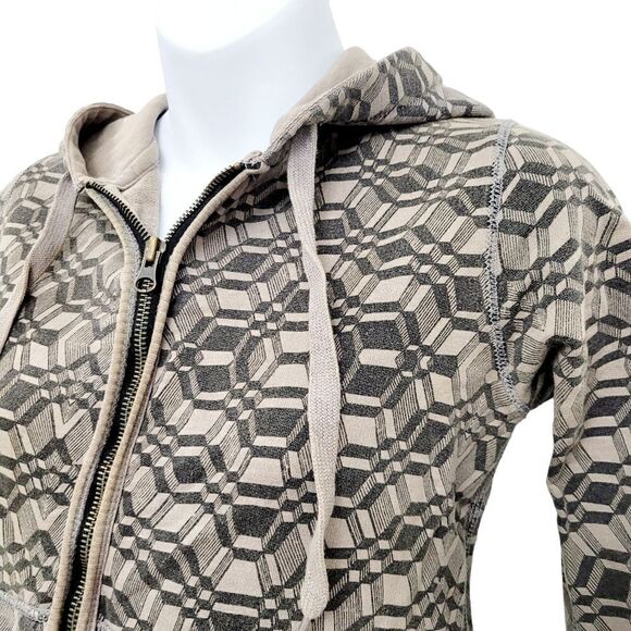 Y2K Elwood Grey Funny Pattern Hoodie Jacket Size: XS - Picture 3 of 8